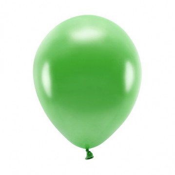 100 stk. Økologiske balloner metallic græsgrøn 10