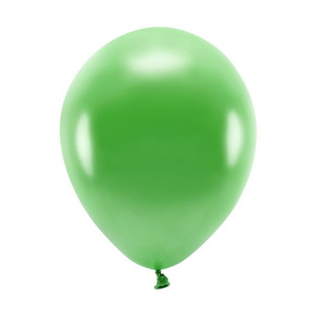 100 stk. Økologiske metallic græs grøn balloner str. 10"