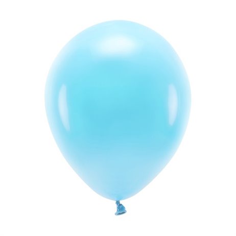 100 stk. Økologiske lyseblå balloner str. 10"