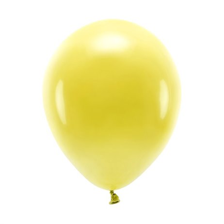 100 stk. Økologiske mørk gul balloner str. 10"