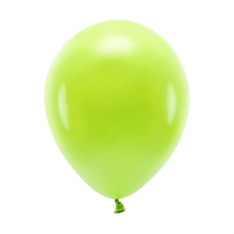 100 stk. Økologiske æblegrøn balloner str. 10"