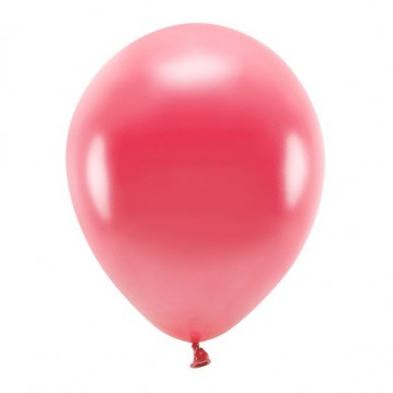 100 stk. Økologiske balloner metallic rød 12