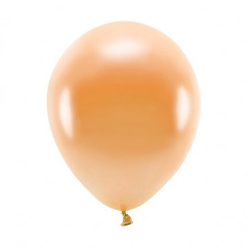 10 stk. Økologiske balloner metallic orange 10