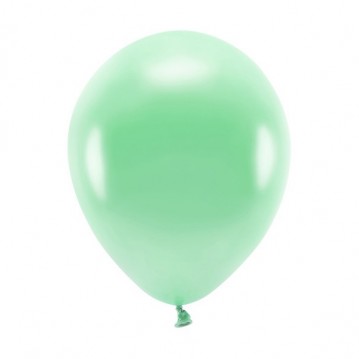 10 stk. Økologiske balloner metallic mint 10