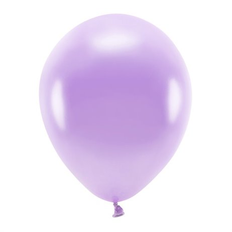 10 stk. Økologiske metallic lavendel balloner str. 12"