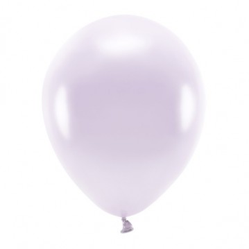 10 stk. Økologiske metallic balloner lys lavendel 12