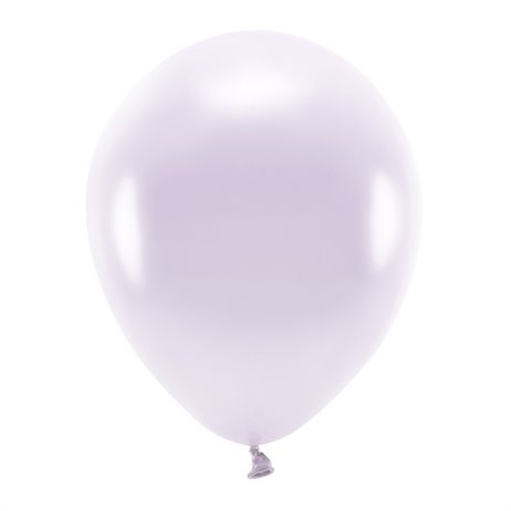 10 stk. Økologiske metallic lys lavendel balloner str. 12"