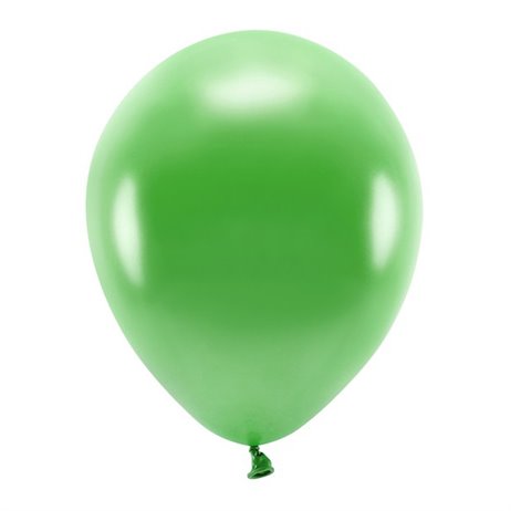 10 stk. Økologiske metallic græs grøn balloner str. 12"