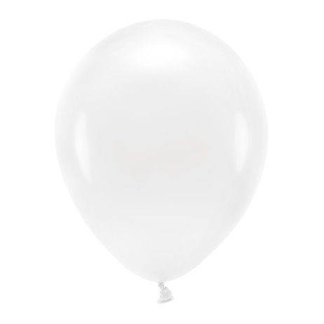 10 stk. Økologiske hvid balloner str. 12"