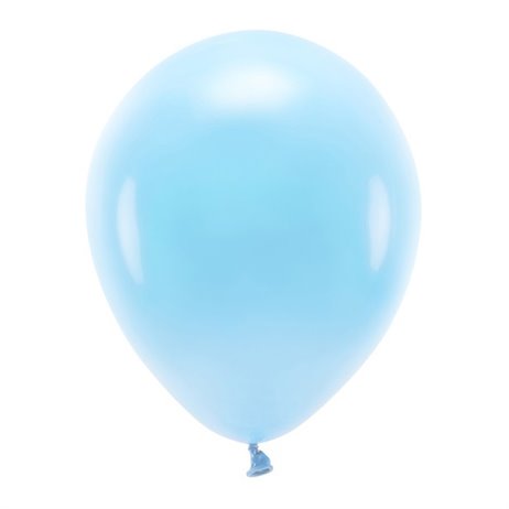 10 stk. Økologiske himmelblå balloner str. 12"