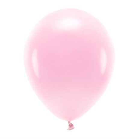 10 stk. Økologiske lyserød balloner str. 12"