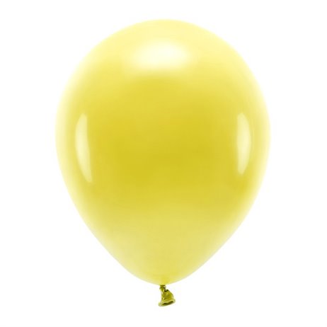 10 stk. Økologiske mørk gul balloner str. 12"