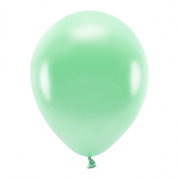 10 stk. Økologiske balloner metallic mint 12