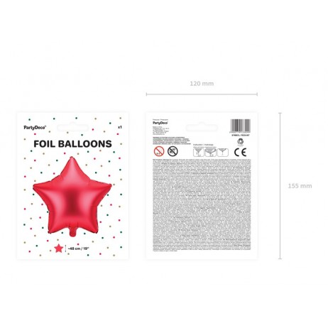 Rød Stjerne 19" folieballon Rød Stjerne 19" folieballon