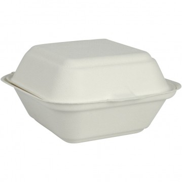50 stk. Burger take away boks - miljøvenlig 144,7x144,3x77,2mm 50 stk. Burger take away boks - miljøvenlig 144,7x144,3x77,2mm