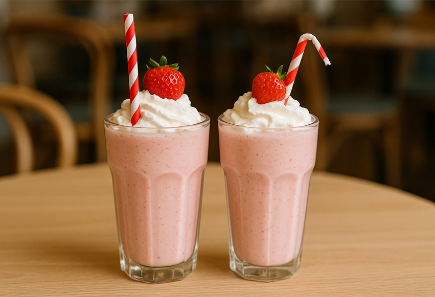 milkshake med papirsugerør - Nej tak