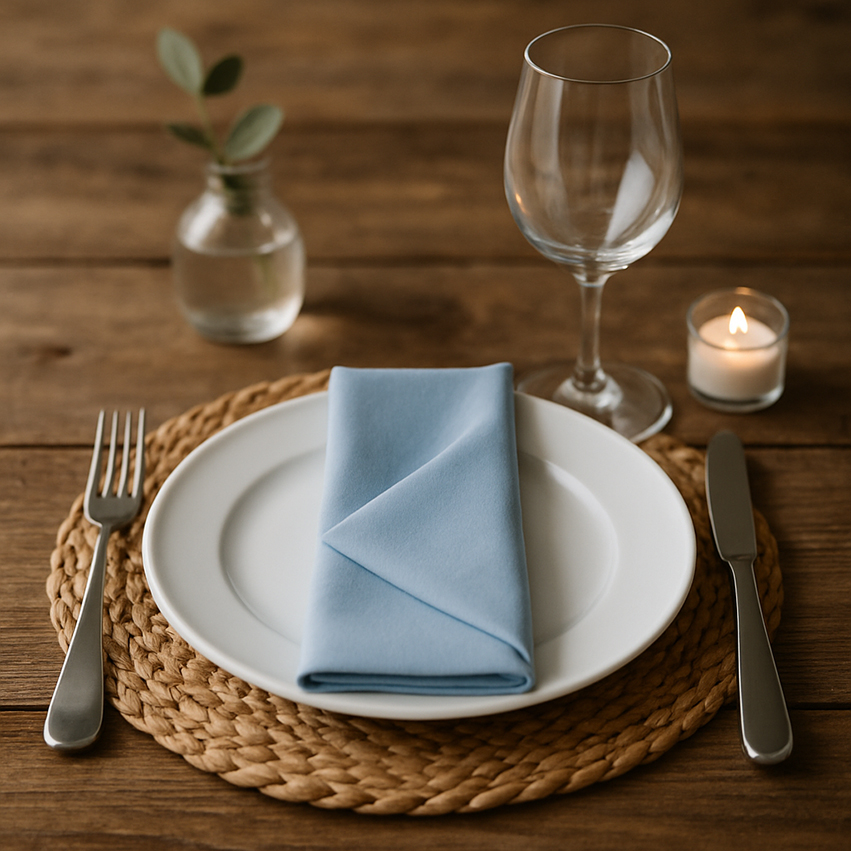 Perfekt dukad kuvert vid festbord