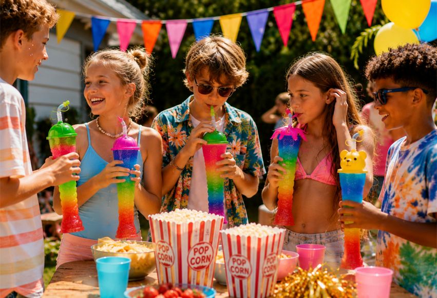 Børnefest med slush ice